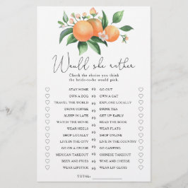 Lámina Citrus - ¿Prefiere un juego de ducha de novia?