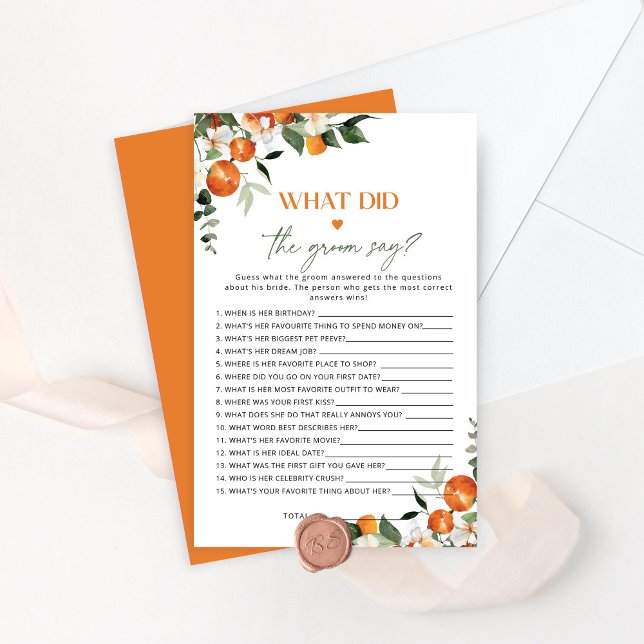 Lámina Citrus ¿Qué dijo el novio del juego de la ducha de (Subido por el creador)