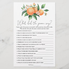 Lámina Citrus - ¿Qué dijo el novio del juego de novias?