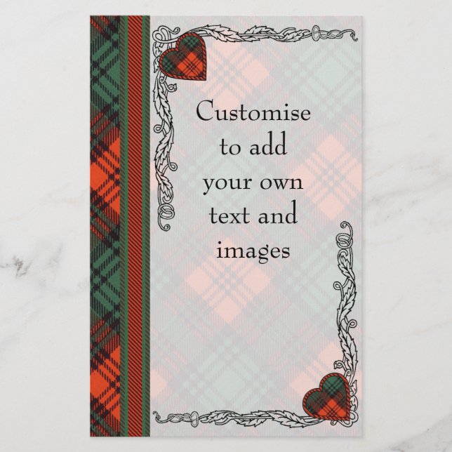 Lámina clan Kerr Plaid tartán escocés (Anverso)