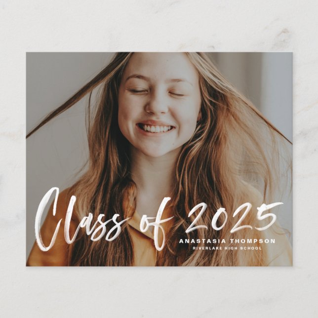 Lámina Clase de Invitación de graduación caligráfica de 2 (Anverso)