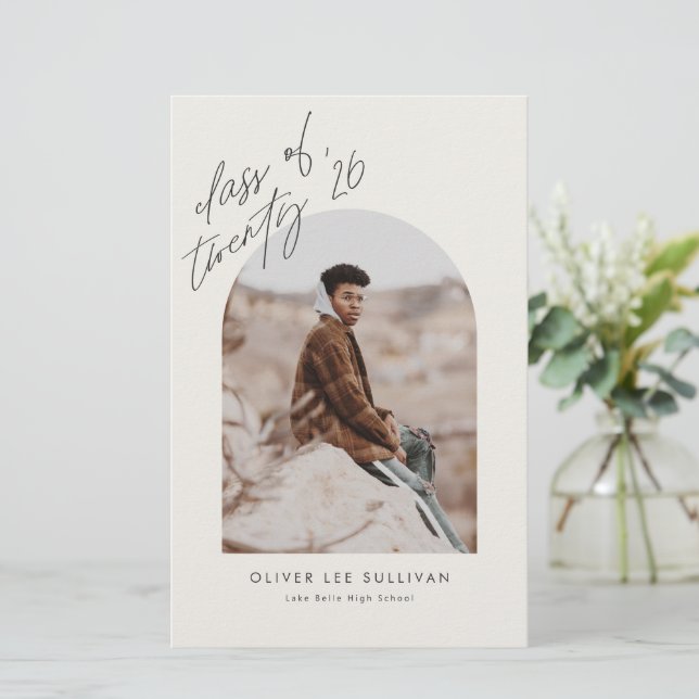 Lámina Clase de la invitación a graduación del arco pekin (Anverso de pie)