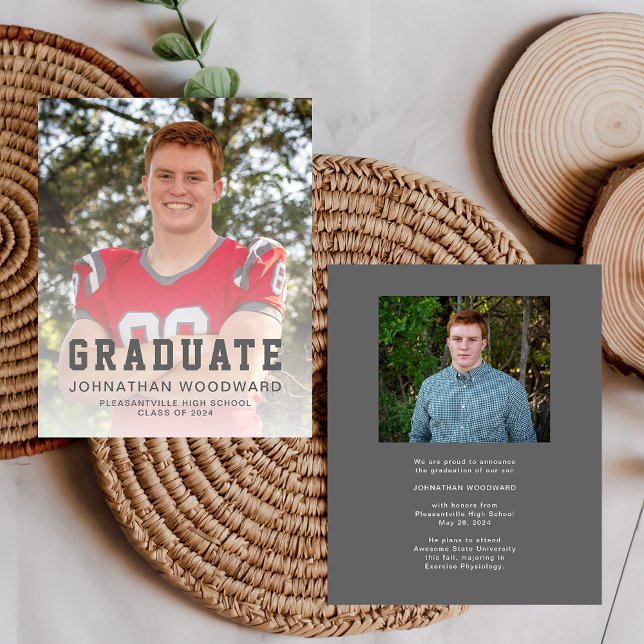 Lámina Clase del presupuesto 2-Photo Grey Text Graduation (Subido por el creador)