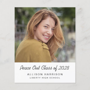 Lámina  Clase Peace Out de 2022 Photo Graduation