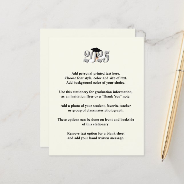 Lámina Clase Silver de la Invitación de graduación de 202 (Anverso/Reverso In Situ)