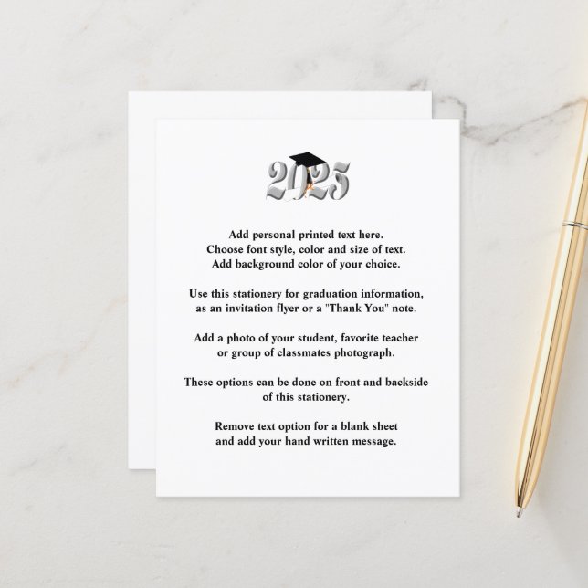 Lámina Clase Silver de la Invitación de graduación de 202 (Anverso/Reverso In Situ)