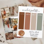 Lámina Clásica moderna Boda de óxido color Palette Card 2<br><div class="desc">Clásica tarjeta de Boda de color Rust Modern Palette Card 2024</div>