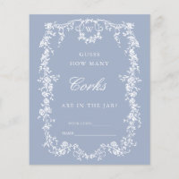 Clásico Azul francés 'adivina cuántos' juego de no