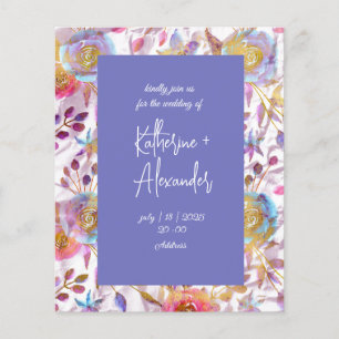 Lámina Clásicos de la invitación al Lily floral boda púrp