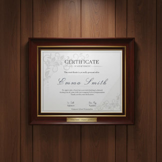 Lámina Classic Elegant Certificate Of Achievement Templat