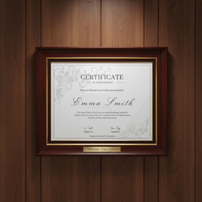 Lámina Classic Elegant Certificate Of Achievement Templat (Subido por el creador)