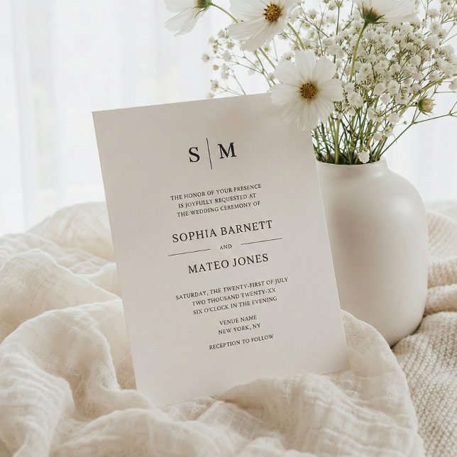 Lámina Classic Monogram White QR Code 4 Photo Wedding (Subido por el creador)