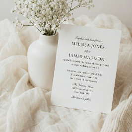 Lámina Classic Traditional Typography White Wedding