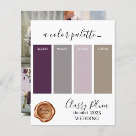 Lámina Classy plum Boda colores Palette Card 2023