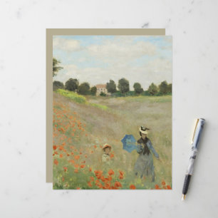 Lámina Claude Monet El campo de amapolas cerca de Argente