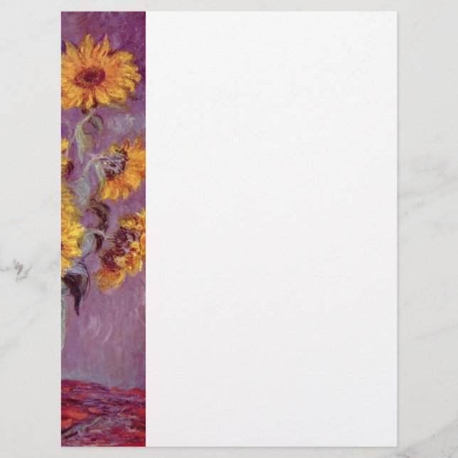 Lámina Claude Monet // Sunflowers (Anverso)