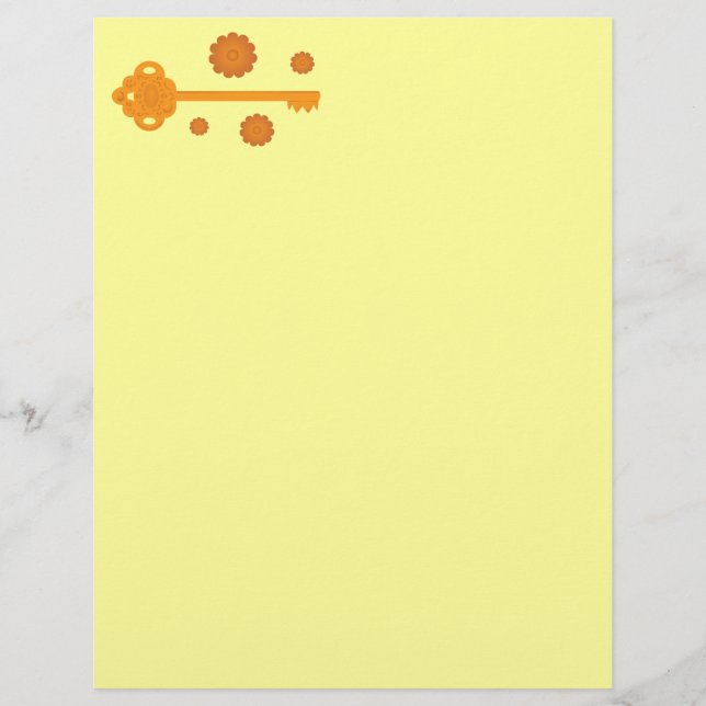 Lámina Clave de latón victoriana antigua (Anverso)