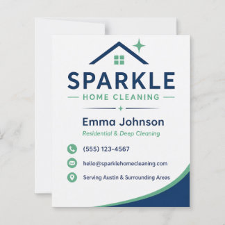 Lámina Cleaning Service Business Card