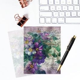 Lámina Clematis Vine Handwriter Ephemera Scrapbook Paper