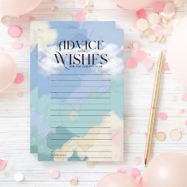 Lámina Cloud Nueve consejos y deseos de Baby Shower