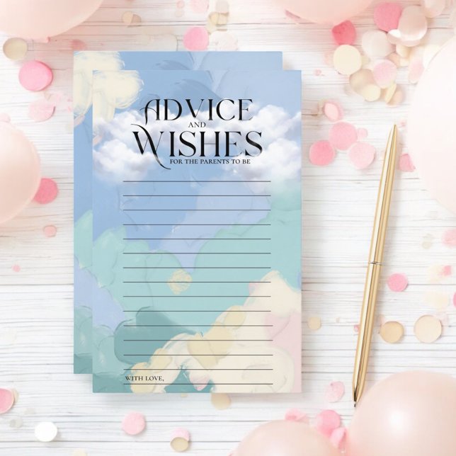 Lámina Cloud Nueve consejos y deseos de Baby Shower (Subido por el creador)