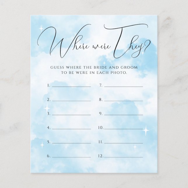 Lámina Cloud Nueve Donde Estaban Los Juegos De Ducha De N (Anverso)