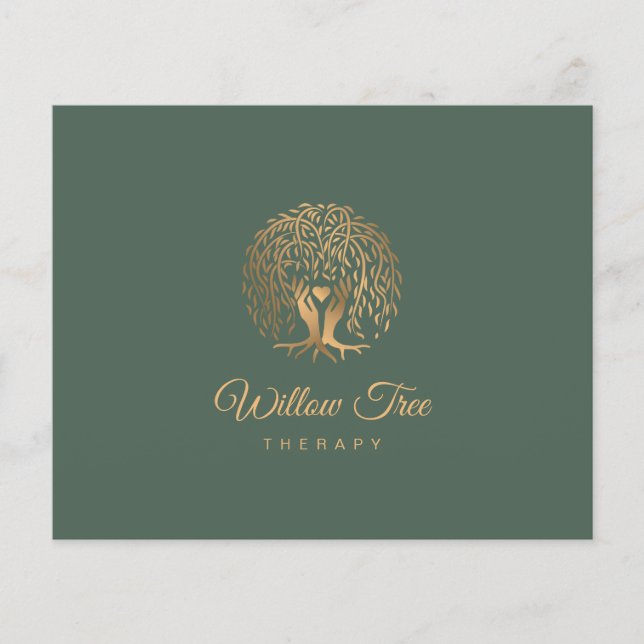 Lámina Coach Willow Tree de la Vida, Terapia, Psicólogo (Anverso)