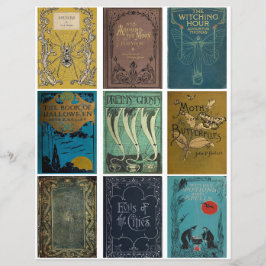 Lámina Coberturas de libros antiguas y espeluznantes