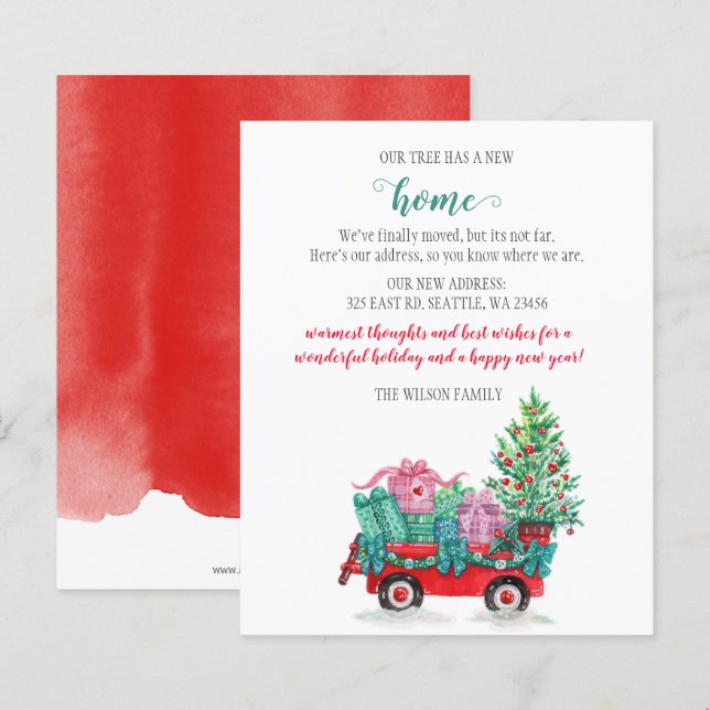 Lámina Coche de árbol de Navidad con el que hemos movido  (Anverso / Reverso)