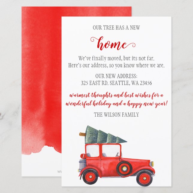 Lámina Coche de árbol de Navidad con el que hemos movido  (Anverso / Reverso)