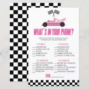 Lámina Coche De Carrera Rosa En Tu Juego De Baby Shower P