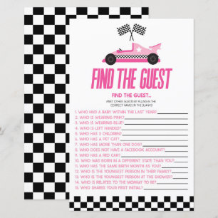 Lámina Coche De Carrera Rosa Encuentra El Juego De Baby S