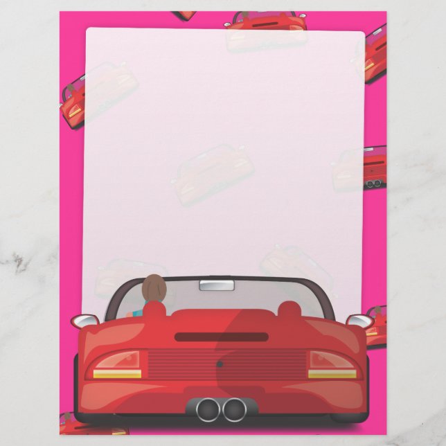 Lámina Coche deportivo rojo (Anverso)