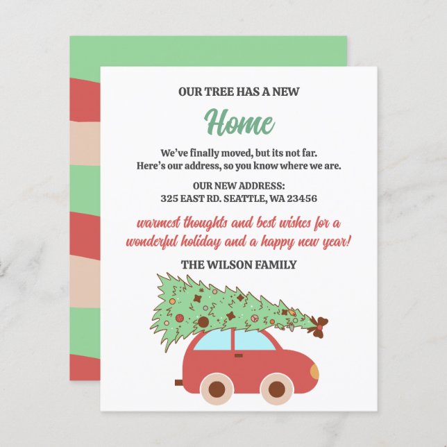 Lámina Coche retro Groovy de árbol de Navidad que hemos m (Anverso / Reverso)