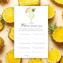 Lámina Cocktail Bridal shower - Where were we game