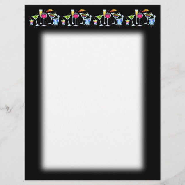 LÁMINA COCKTAIL LETTERHEAD DE LOS VIDRIOS SUPERIORES (Anverso)