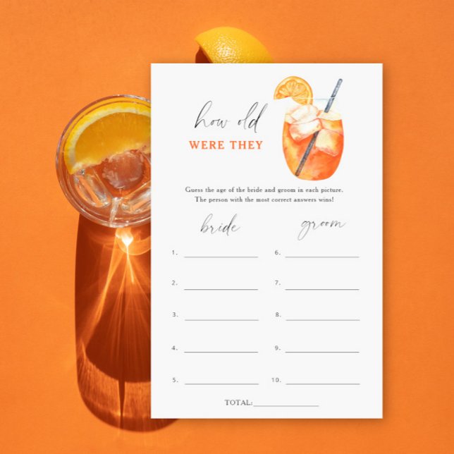 Lámina Cóctel de Aperol - Cuántos años tenían el partido  (Subido por el creador)