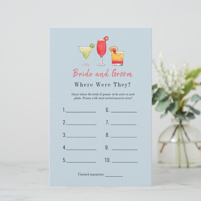 Lámina Cóctel "¿Dónde estaban?" (Anverso de pie)