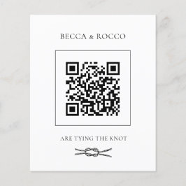 Lámina Codificación QR de la acuarela azul de presupuesto