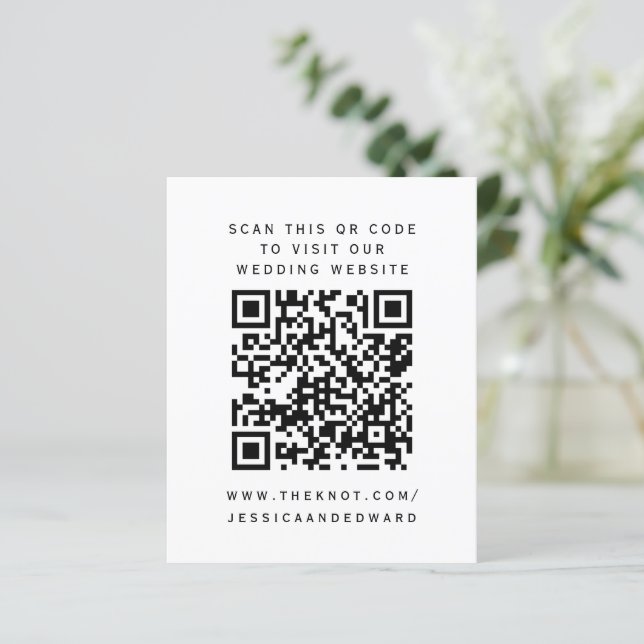 Lámina Código de exploración Qr en blanco negro Moda de n (Anverso de pie)