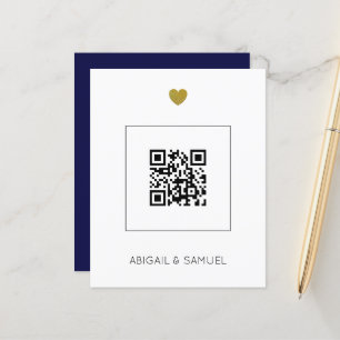 Lámina Código QR azul de la marina de presupuesto todo en