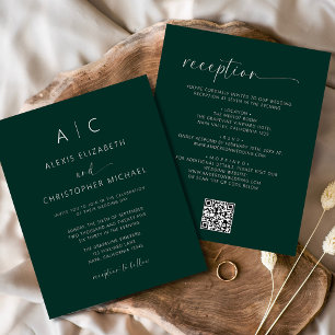 Lámina Código QR Boda de la Esmeralda Verde Presupuestari