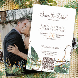 Lámina Código QR de presupuesto bosque FOTO boda guardar