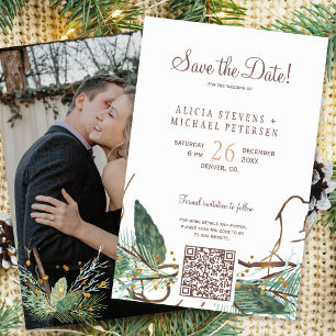 Lámina Código QR de presupuesto bosque FOTO boda guardar