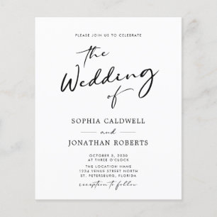Lámina Código QR de presupuesto Invitación de boda de cal