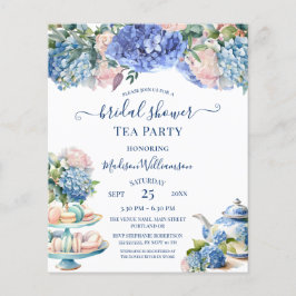 Lámina Código QR de té de desayuno nupcial de Hortensia A