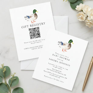 Lámina Código QR del registro de regalos para baby shower