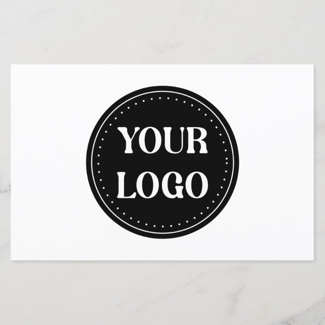 Lámina Código QR negro elegante y elegante (Anverso)