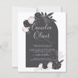 Lámina Código QR para Rosa de Rubor negro todo en 1 Boda