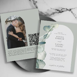 Lámina CÓDIGO QR presupuesto sabio arco FOTO invitación d